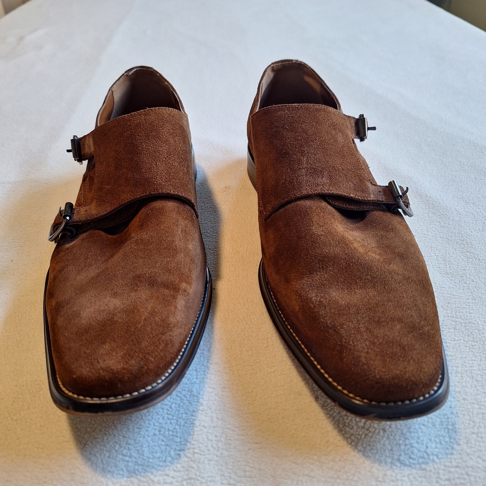 Nordstrom Men's Brown Suede Buckled Shoes